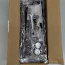 Mzmaxy Cable Management, 25'' Cable Management Under Desk No Drill, Metal Cord Organizer with Clamp for Standing Desk, Cable Organizer for Home Office, Black