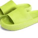 rosyclo Cloud Slippers for Women and Men, Pillow House Slippers Shower Shoes Indoor Slides Bathroom Sandals, Ultimate Comfort, Lightweight, Thick Sole, Non-Slip, Easy to Clean (7.5-8.5 Women/6-7 Men, Avocado Green)