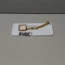 QUNDAXI Slim Watch Band Compatible with Apple Watch 45mm 42mm 44mm Metal Stainless Steel Watchband Suitable for iWatch 9/1/SE Series Women Luxury Strap (Gold)