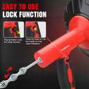 Drain Auger 33 Ft with Easy Cable Rewind System, Plumbing Snake with Drill Adapter, 2026 Upgraded Flexible Spring Steel Drain Cleaner for Kitchen, Bathroom, Shower & Sink