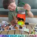 2Pepers DIY Animals Lantern Night Light Arts and Crafts for Kids Ages 3-12, Best Animal Gift for Boys & Girls, Make Your Own Birthday Present Toy Project