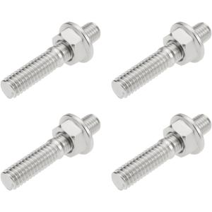 OTOTEC 4 Sets Exhaust Stud Nut Fastener BC22976 Compatible with Har-Ley Compatible with Softail Compatible with Dyna Compatible with Sportster