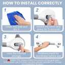 Reyiu Grab Bars for Shower, 16.5 Inch Shower Handle with Safety Indicators, Suction Cup Bathroom Grab Bar for Elderly, Seniors, Handicap - No Drill, Waterproof, Removable (2 Pack)