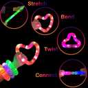 Glow Sticks Party Favors for Kids 12 PCS,Glow in Dark Party Supplies for Toddlers,Light Up Neon Necklace Bracelet Accessories Decorations for Boys Girls,Fun for 4th of July Birthday Dance Camp Care