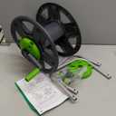 Water Hose Reel Cart, Holds 60-80 Ft of 5/8 Inch Hose, Green Wall Mounted Garden Hose Cart, Portable Hose Reel for Convenient Storage and Watering