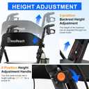 BlessReach Lightweight Foldable Rollator Walker with Seat for Seniors,Black