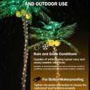 TYBEEU 5ft LED Palm Tree with 136 LEDs, Reinforced Heavy-Duty Base, Timer & Dimming, Decorative Artificial Tree for Indoor & Outdoor Use, Perfect for Home, Garden, Summer, Tropical Party & Holiday