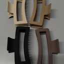 Yanibest 4 Pack Hair Clips for Women 4.3 Inch Large Claw Clips for Women Thick Curly Hair, Big Matte Banana Clips,Strong Hold Jaw Clips 