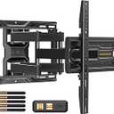 Perlegear Full Motion TV Wall Mount for 26-74 inch TVs, Height Adjustable TV Mount, Pre-Assembled Wall Mount TV Bracket with Tool-Free Tilt, Swivel, Fits 16” Studs, 99 lbs, Max VESA 400x400mm, PGMF21