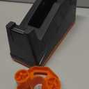 Lichamp Desktop Tape Dispenser Holder with Large 3 Inch Core for Masking, Heat Transfer, Painters, Freezer and Kitchen Tape, 0128BK