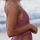 Women's Sexy One Piece Bathing Suit Tummy Control Swimsuit (M)