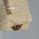 Beach Bags for Women,Summer Travel Woven Straw Beach Tote Bag Shoulder Handbags (Beige Big)