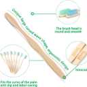 Bamboo Toothbrush Individually Sealed 8 Count, BPA-Free Soft Bristles Toothbrushes for Adults, Eco-Friendly, Natural Wooden Toothbrush