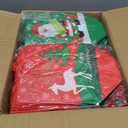 SmoothNovelty 100 Pcs Christmas Gift Bags Bulk with Handles Non Woven Favor Bags Xmas Reusable Gift Wrap Tote Bag Holiday Red and Green Goodie Boxes for Xmas Wrapping Party Supplies, 8 x 8 x 6 Inch