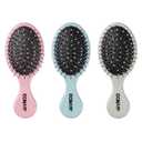 Conair Detangling Mini Hair Brush Set, 3-Pack Detangler Brushes for Wet or Dry Hair, Gentle Detangler for All Hair Types, Hair Brushes for Women and girls. gifts for her, Silver, Blue, Pink