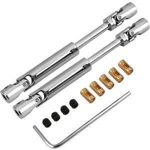 MN78 Metal RC Drive Shaft 69mm-93mm with 3mm to 4mm Shaft Sleeve for MN78 MN-78 MN 78 1/12 Crawler Car Upgrade Universal Parts Accessories (Silver)