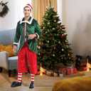 6 Piece Unisex Elf Costume,Men's Women's Elf Clothing,Christmas Santa's Helper Elf Outfit (Size: S,M,L,XL,XXL) (XL)
