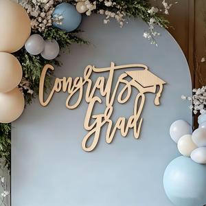 Class of 2026 Decorations,Congrats Grad Signs for Graduation Backdrop,Congrats Grad Backdrop, Grad Party Decor, Senior Sign 2026 Graduation Decorations