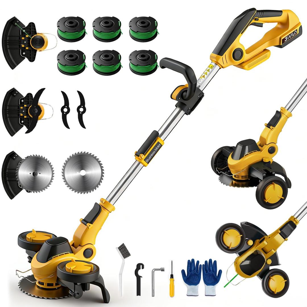 Givilo 12-Inch Weed Wacker Cordless Compatible with DEWALT 20V MAX Battery