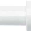 Byondeth Curtain Rods for Windows 16 to 144 Inches Adjustable Length 1 Inch Diameter Window Curtain Rod with Aluminium End Cap, White