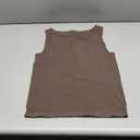 OQQ Womens Sleeveless Crew Neck Tank Top Casual Basic Cotton Fitted Stretch Clothes Outfits 2025 (Medium, Tea Leaf)