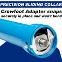Inner Tie Rod Removal Tool, Master Inner Tie Rod Tool Set with 12 Crowfoot Adapters & 1/2 Inch Drive Tube for Tie Rods Remove & Install (Blue)