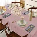 HX&OD Rectangular Tablecloth Cationic Fabric Waterproof Stain Resistant Wrinkle-Resistant for Home/Decoration/Party/Buffet/Wedding/Dining Room/Camping