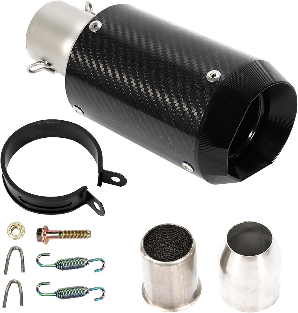 Motorcycle Carbon Fiber Exhaust Muffler Black Fits for Kawasaki Z900, GSXR750, CBR650