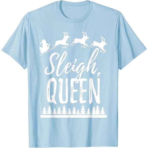Cute Christmas Sleigh Queen LGBTQ Pride Gift T-Shirt T-Shirt