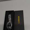 BARAMON Watches for Men Fashion Unique Quartz Watch Hip Hop Rock Punk Wrist Watch Casual Cool Wristwatches Stainless Steel Waterproof Men's Watch for Gift (Black)