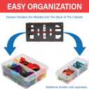 Akro-Mils 26-Drawer Plastic Drawer Storage Cabinet for Garage Organization, Bead Organizer, Building Bricks Storage, Teacher Toolbox, Makeup Organizer, 20" W x 6" D x 10" H, 10126 Black