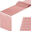 yourose 10 Pack Satin Table Runners 12 x 108 inch for Wedding Banquet Decoration, Bright Silk and Smooth Fabric Party Table Runner Rose Gold10 Pieces