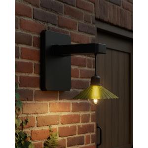 Solar Wall Lights Outdoor Waterproof: LED Wall Sconce Fixture for Backyard Patio Deck Porch - Solar Powered Dusk to Dawn Farmhouse Lighting for Garden Fence Decor (Dark Green)
