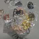 56 Pieces D Rings for Purse Bag Hardware Purse Hardware for Bag Making Buckles Craft (Mixed Color,25 mm)