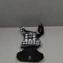 PoyPet No Pull Dog Harness, [Neck Release] Reflective Adjustable No Choke Pet Vest with Front & Back 2 Leash Attachments, Soft Control Training Handle for Small Dogs(Grid, M)