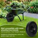Upgraded 16" Flat Free Wheelbarrow Wheels and Tires, 4.80/4.00-8 Solid Wheelbarrow Tires with 5/8"&3/4" Bearings,14"-16" Universal Fit Wheelbarrow Wheels for Wheelbarrows/Garden Trailer
