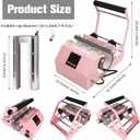 BetterSub Tumbler Mug Heat Press Machine 30 OZ 20 OZ 16 OZ Sublimation Straight Skinny Tumbler Mug Sublimation Print 11 OZ 15 OZ Sublimation Mug Heat Transfer Pink
