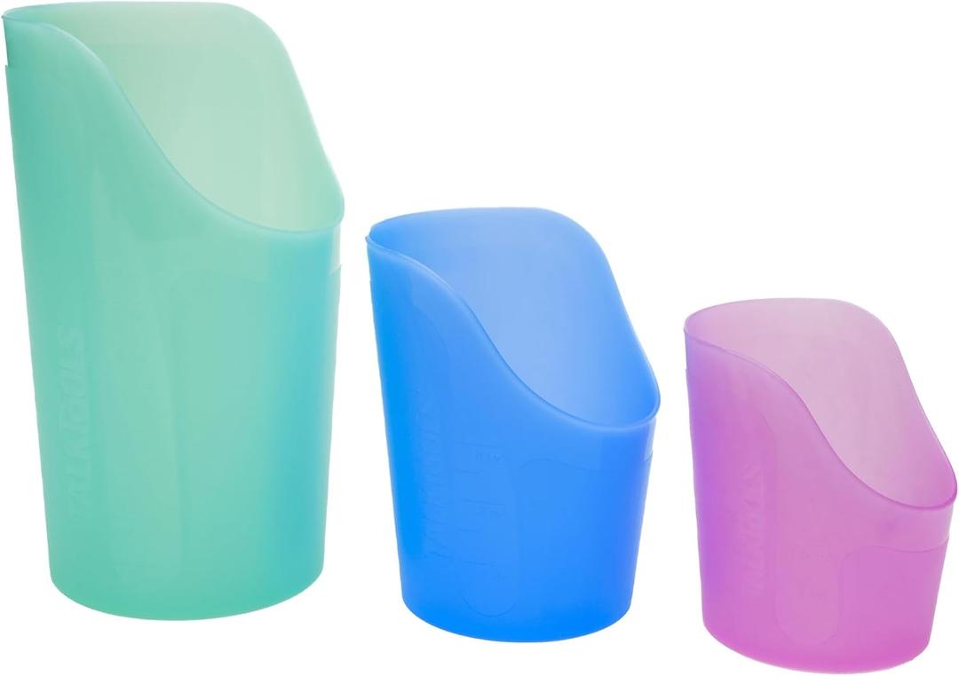 TalkTools CutOut Nosey Cups - Drinking Glass for Stable & Fixed Position, Special Drinking Cups, Therapy Training Cups, Motor and Coordination Support (All 3 Sizes (Pink, Blue & Green))
