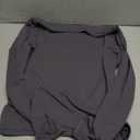 QINSEN Women's Sexy Square Neck Shirt Long Sleeve Double Lined Tees Fitted Going Out Tops (Medium, Dark Grey)