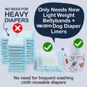 MICOOYO Male Dog Diaper Lightweight Dog Wraps Washable Dogs Diapers Doggie Belly Bands for Male Dogs, Puppy Diapers Large (Star Space,L)