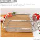 Cabilock Stainless Steel Drain Basket 13.38 X 9.84 X 3.14 Inch Fine Mesh Vegetable Fruit Strainer Kitchen Sink Colander for Food Rinsing and Draining