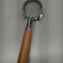 Stochastic Box 54 mm Bottomless Portafilter with Puck Screen, 3 Ears Espresso Portafilter Compatible with Breville Barista BES870XL Express Machines,Stainless Steel Porta Filter and Rosewood Handle