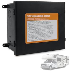 RRITESS RV 30Amp Automatic Transfer Switch for Inverter/Generators/Shore Power, 120V.