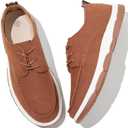 Waluzs Men's Slip on Loafers Fashion Dress Sneake Business Oxfords Boat Shoes Lace Up Comfortable Tennis Shoes Casual Walking Shoes,Brown,US10