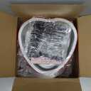 OJYUDD 20 Pack 22oz Heart Shaped Cake Pans with Lids, Disposable Valentine Heart Dessert Baking Pan, Aluminum Foil Containers for Birthday Wedding Parties Cooking(Red)