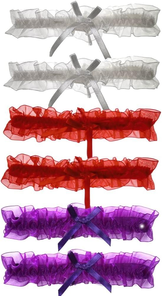 Lace Wedding Garter Bridal Lace Bowknot Garter Ribbon Belt Leg Ring for Women Girls Favor