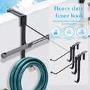 2PCS Pool Fence Hooks Pool Pole Hanger for Swimming Ring,Towel,Adjustable Pool Float Organizer Storage Rack Swimming Accessories Equipment,Indoor and Outdoor Storage,Space-Saving