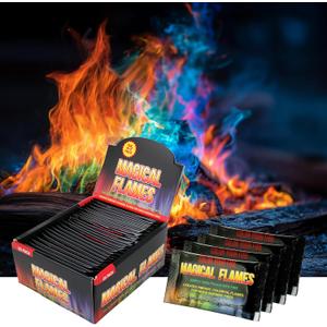 Magical Flames Fire Color Packets (25 Pack), Vibrant Multi-Color Fire for Fire Pits, Campfires, Bonfires & Fireplaces - Camping Essentials & Outdoor Party Accessories