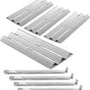 Grill Replacement Parts for Napoleon LEX485/605/730 LE LD485 Series Grills S81001, 4 Pack Grill Burner and Heat Plates, Stainless Steel (Burner and Heat Plate-4)