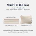 Brooklinen Luxury Percale Sheet Set - 4 Piece 100% Cotton Bed Sheets - 1 Fitted & 1 Flat Sheet, 2 Pillowcases - Cotton Percale Sheets for Hot Sleepers (Queen Size, Cream)